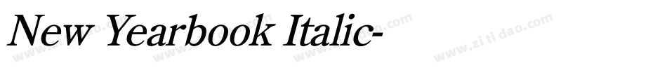 New Yearbook Italic字体转换